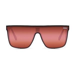 BRAND NEW QUAY AUSTRALIA NIGHTFALL XL BLACK/BROWN PINK SHIELD SUNGLASSES